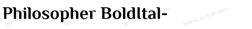 Philosopher BoldItal字体转换